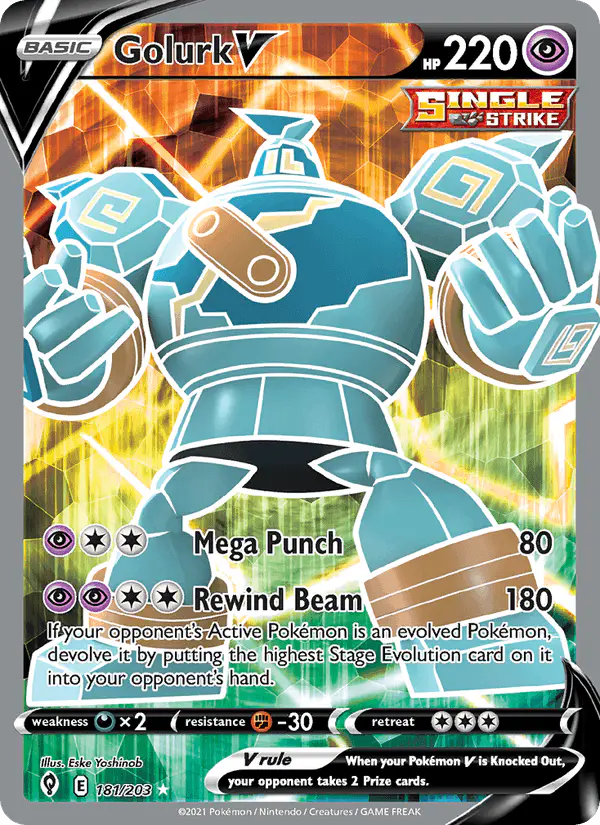 Carta Golurk V 181/203 de Evolving Skies