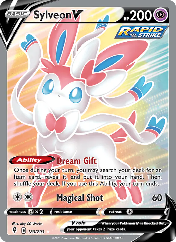Carta Sylveon V 183/203 de Evolving Skies