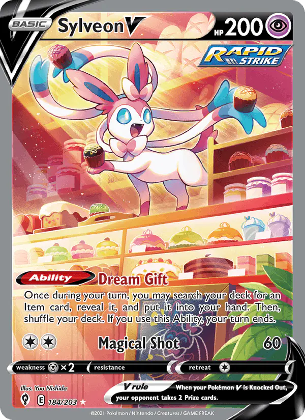 Carta Sylveon V 184/203 de Evolving Skies