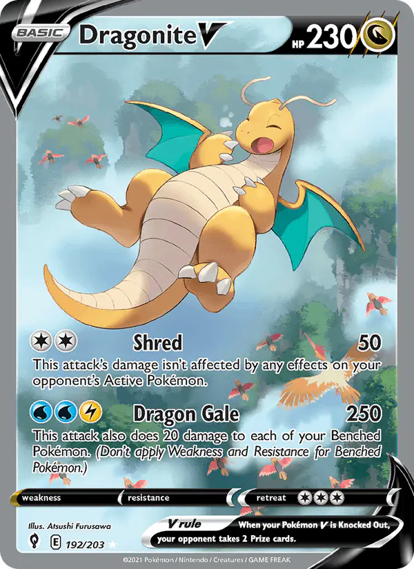 Carta Dragonite V 192/203 de Evolving Skies