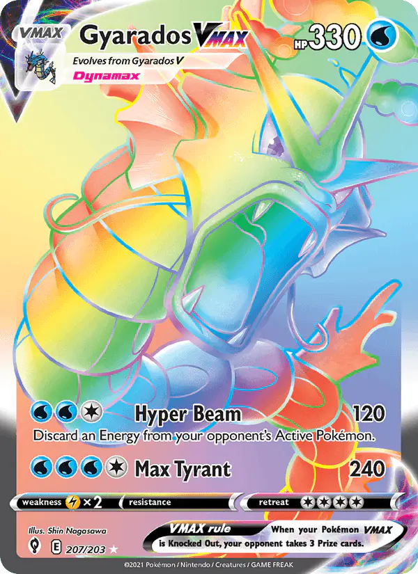Carta Gyarados VMAX 207/203 de Evolving Skies