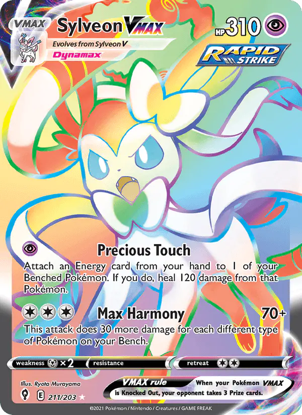 Carta Sylveon VMAX 211/203 de Evolving Skies