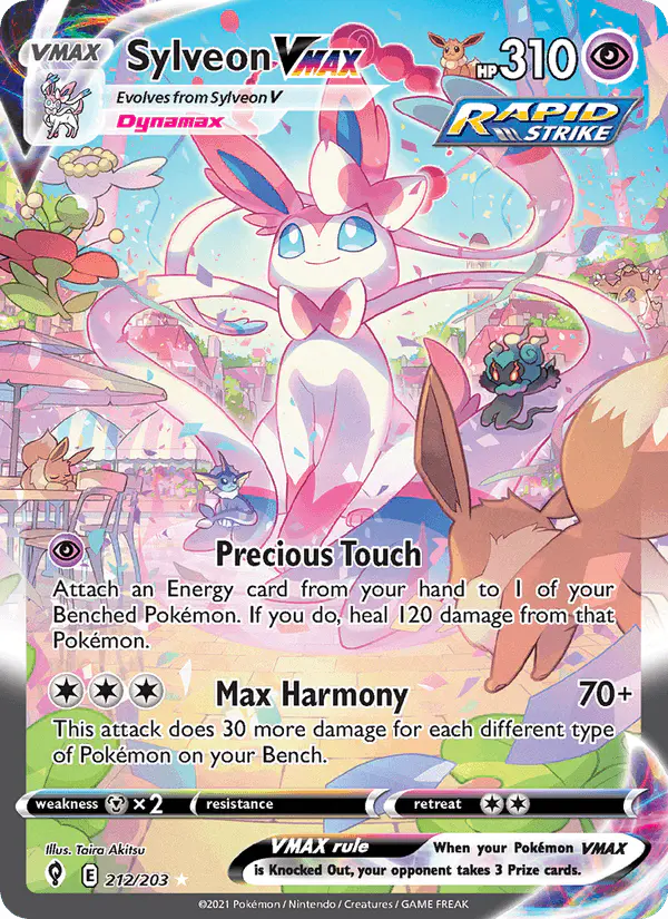 Carta Sylveon VMAX 212/203 de Evolving Skies
