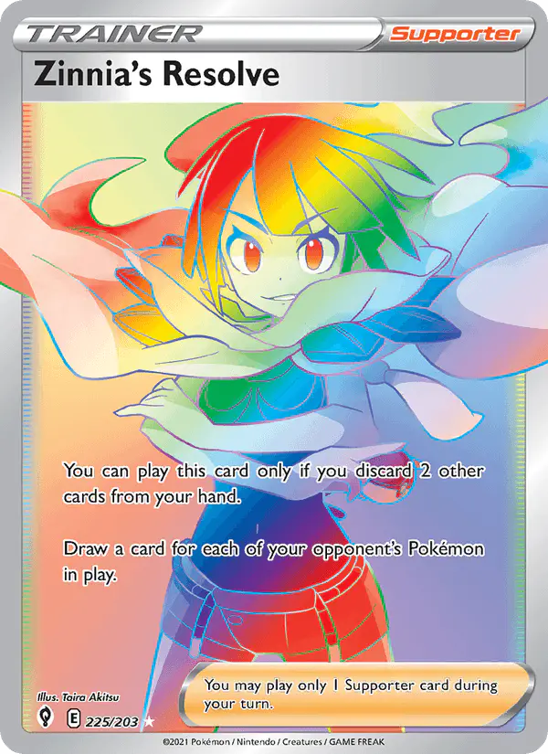 Carta Zinnia's Resolve 225/203 de Evolving Skies