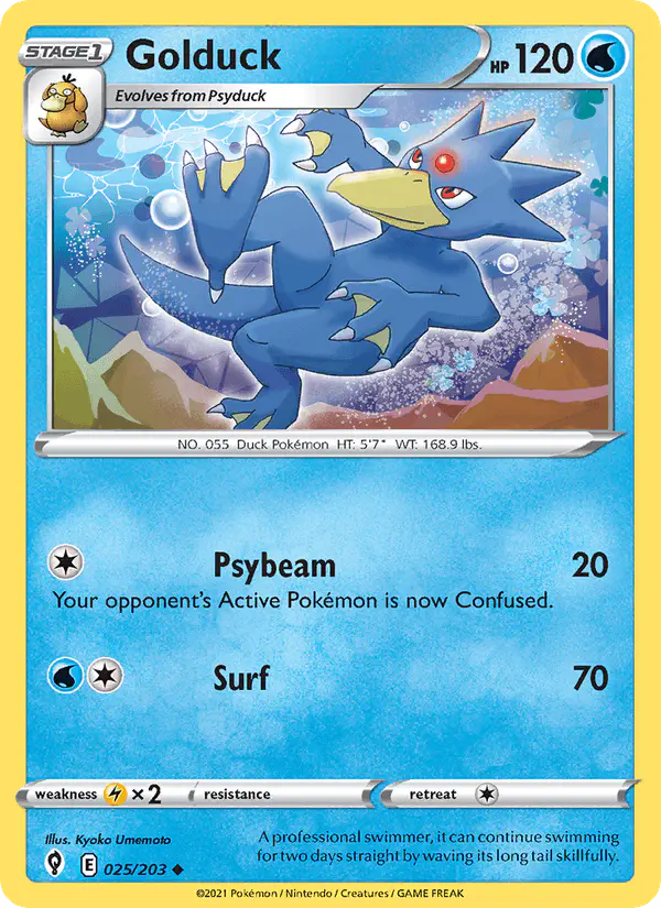 Carta Golduck 025/203 de Evolving Skies