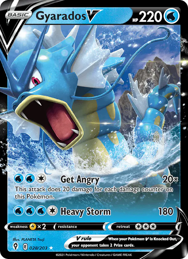 Carta Gyarados V 028/203 de Evolving Skies