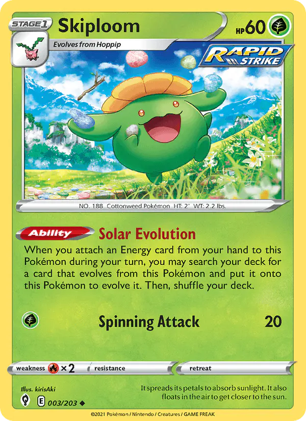 Carta Skiploom 003/203 de Evolving Skies