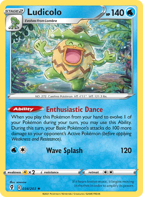 Carta Ludicolo 034/203 de Evolving Skies