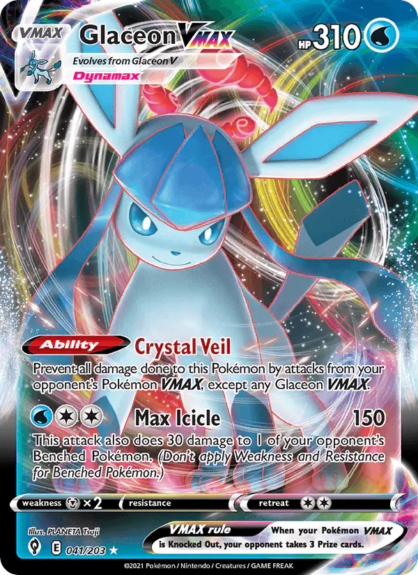 Carta Glaceon VMAX 041/203 de Evolving Skies