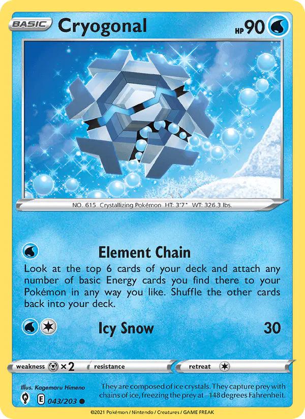 Carta Cryogonal 043/203 de Evolving Skies