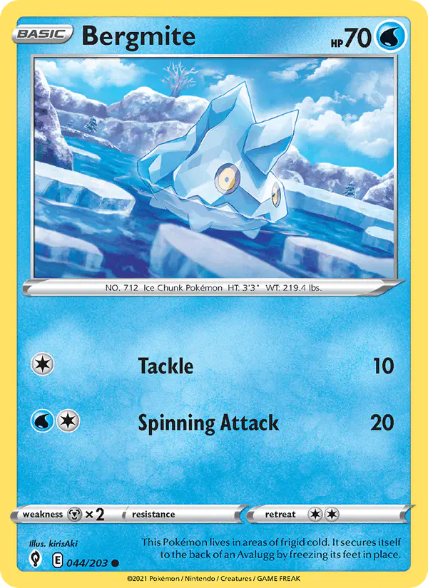 Carta Bergmite 044/203 de Evolving Skies