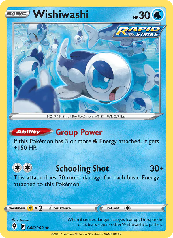 Carta Wishiwashi 046/203 de Evolving Skies