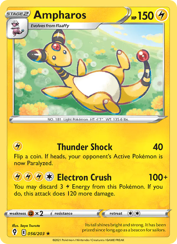 Carta Ampharos 056/203 de Evolving Skies