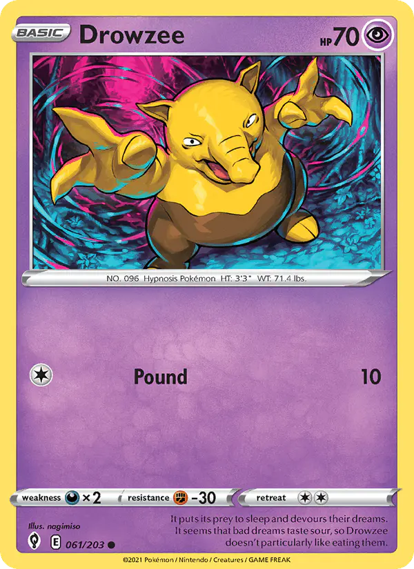 Carta Drowzee 061/203 de Evolving Skies