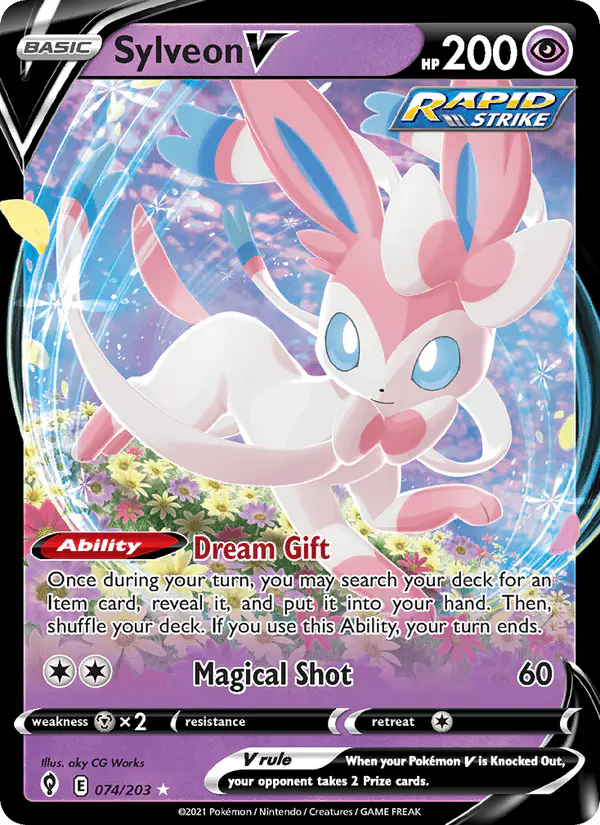Carta Sylveon V 074/203 de Evolving Skies