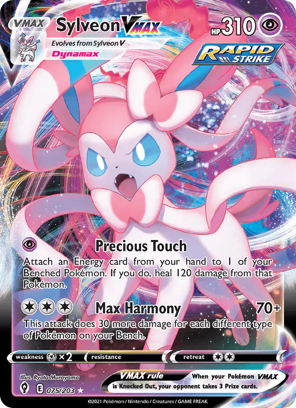 Carta Sylveon VMAX 075/203 de Evolving Skies