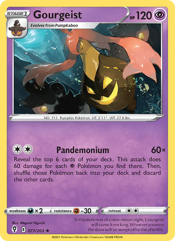 Carta Gourgeist 077/203 de Evolving Skies