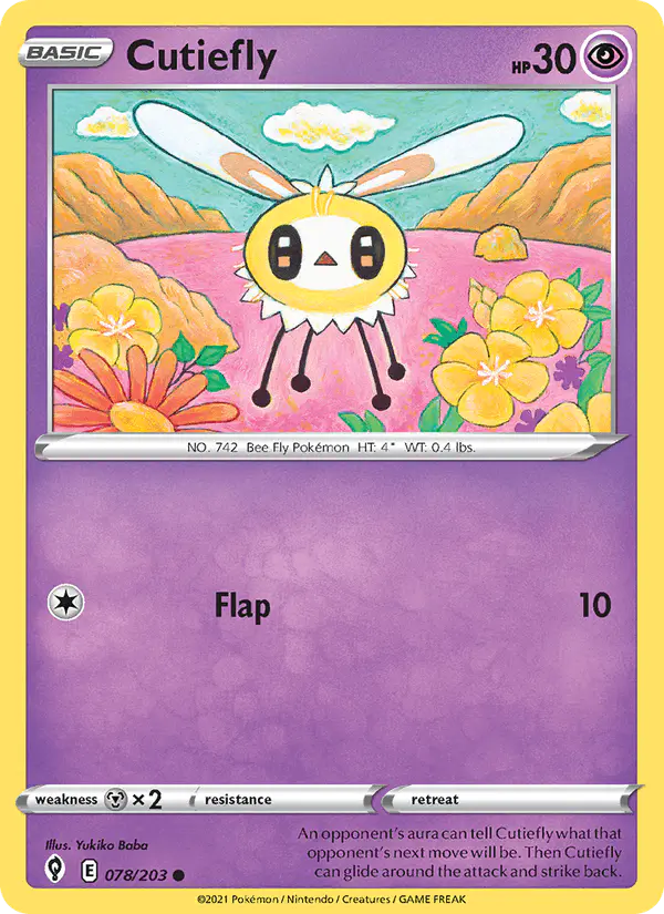 Carta Cutiefly 078/203 de Evolving Skies