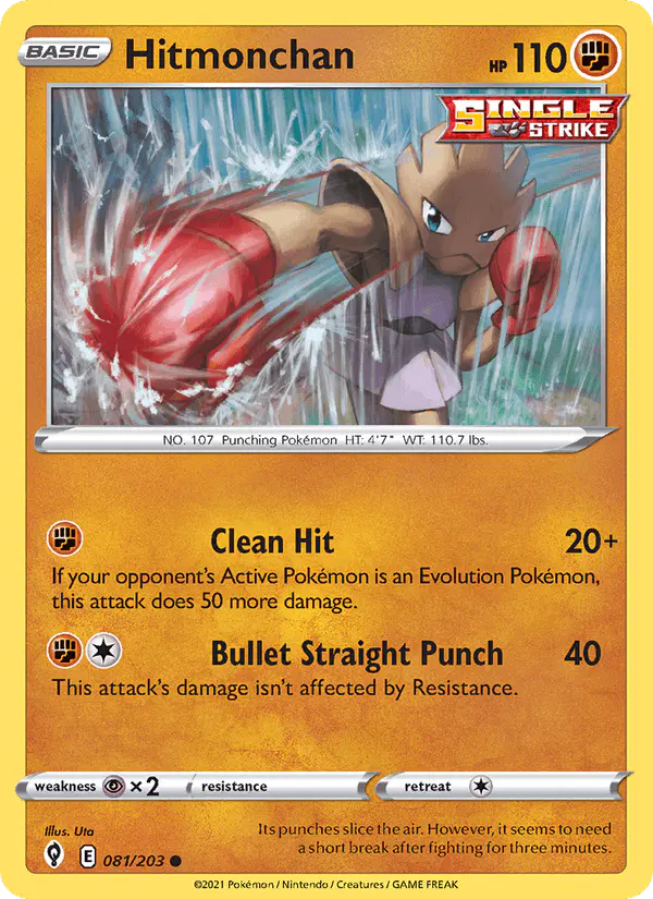 Carta Hitmonchan 081/203 de Evolving Skies