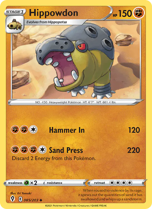 Carta Hippowdon 085/203 de Evolving Skies