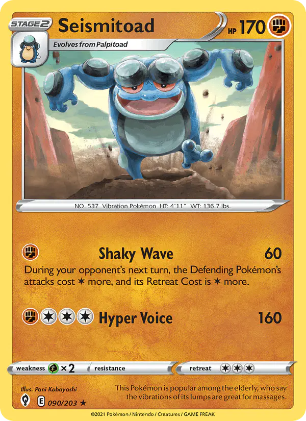 Carta Seismitoad 090/203 de Evolving Skies