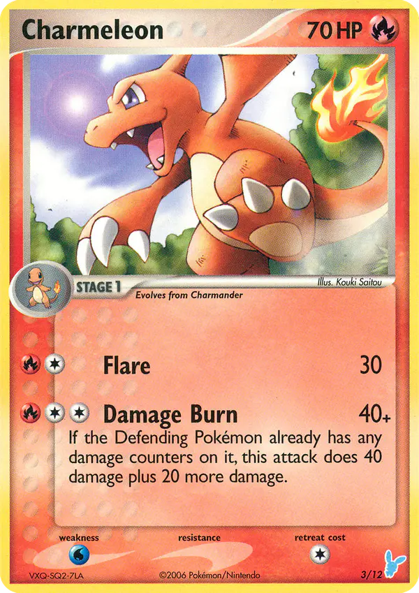 Carta Charmeleon 3/12 de EX trainer Kit 2 (Minun)