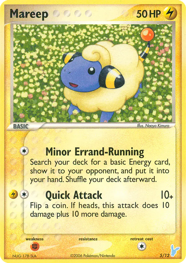 Carta Mareep 5/12 de EX trainer Kit 2 (Minun)