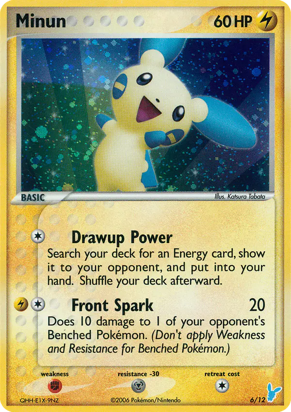 Carta Minun 6/12 de EX trainer Kit 2 (Minun)
