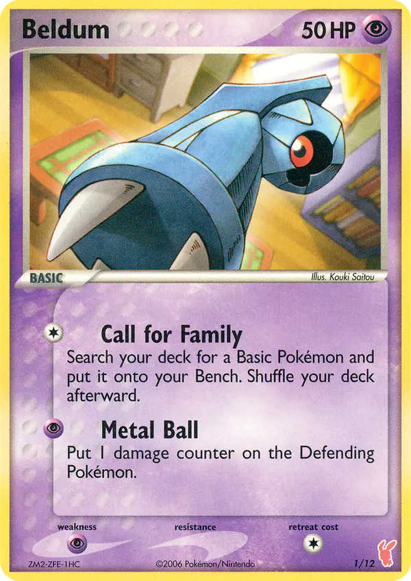 Carta Beldum #1 de EX trainer Kit 2 (Plusle)