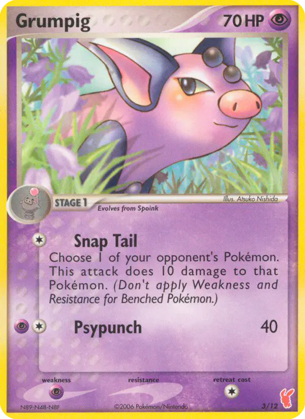 Carta Grumpig #3 de EX trainer Kit 2 (Plusle)