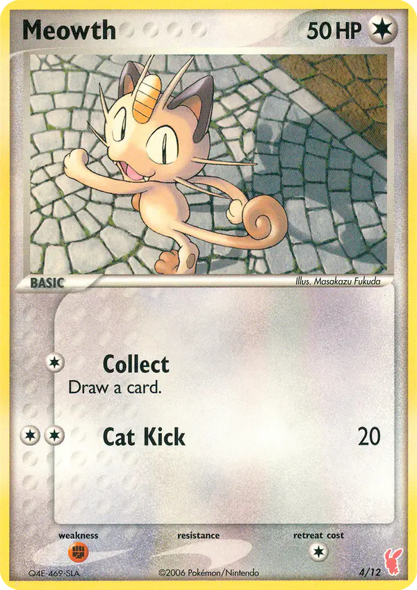 Carta Meowth #4 de EX trainer Kit 2 (Plusle)