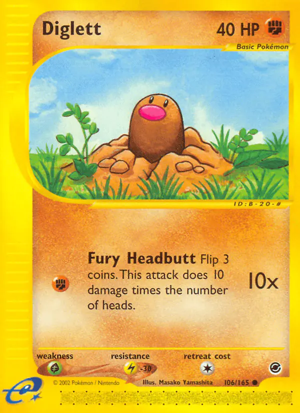 Carta Diglett 106/165 de Expedition Base Set