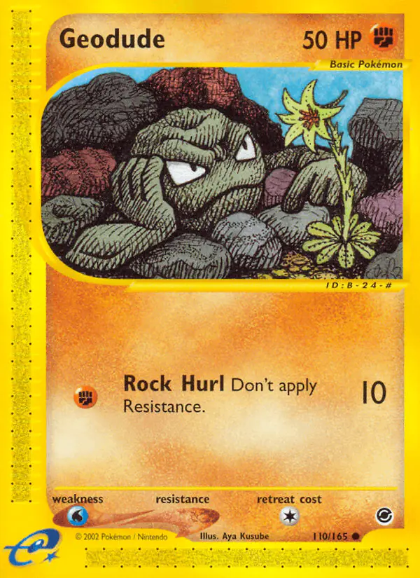 Carta Geodude 110/165 de Expedition Base Set