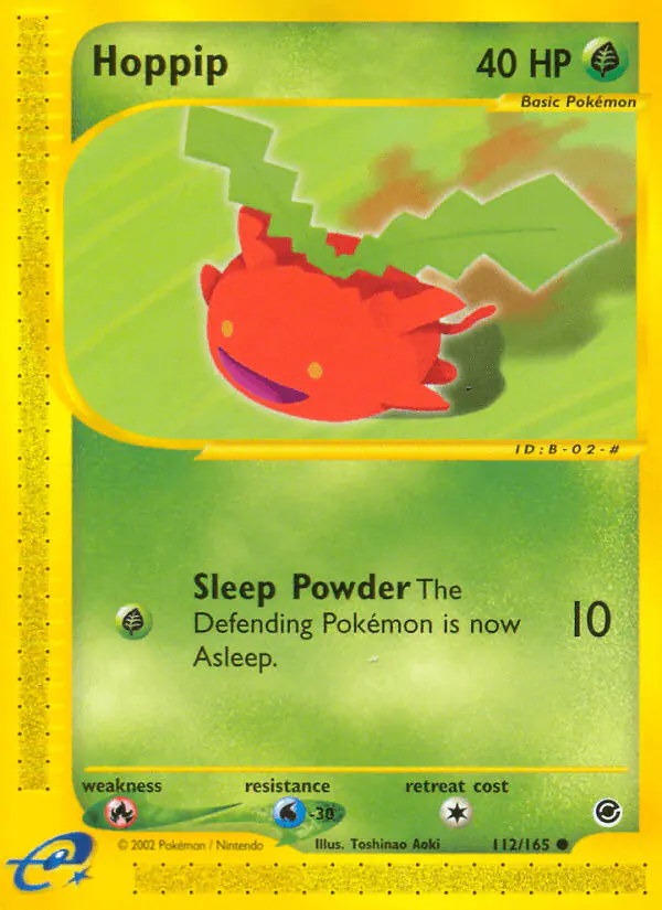 Carta Hoppip 112/165 de Expedition Base Set