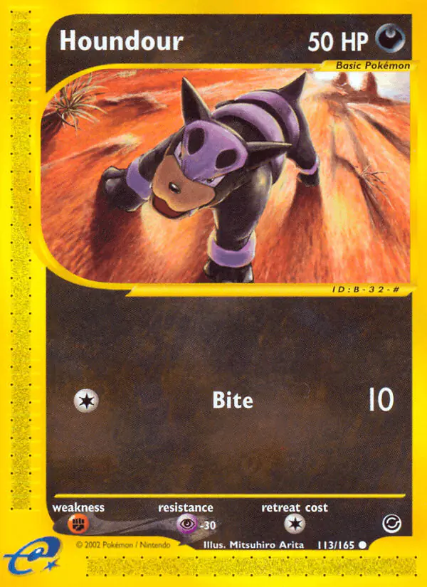 Carta Houndour 113/165 de Expedition Base Set