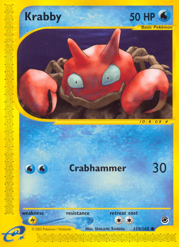 Carta Krabby 115/165 de Expedition Base Set