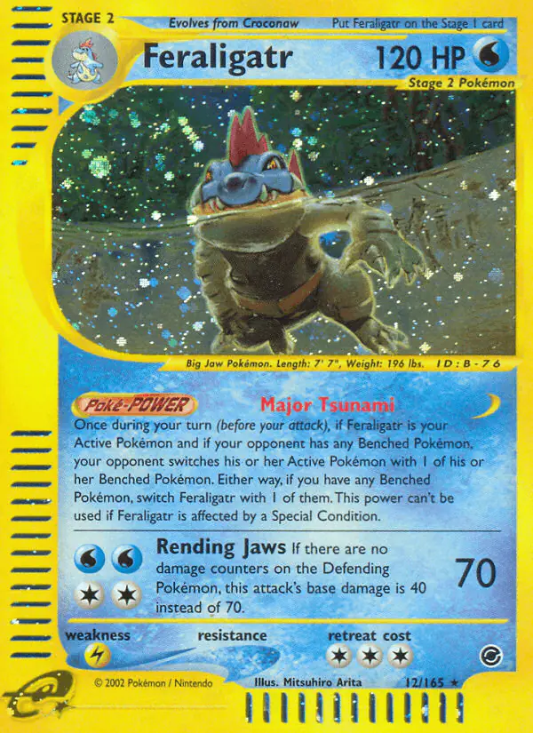 Carta Feraligatr 12/165 de Expedition Base Set