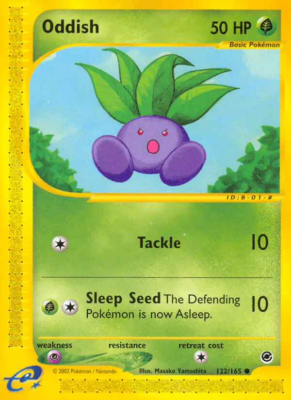 Carta Oddish 122/165 de Expedition Base Set