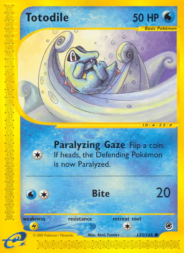 Carta Totodile 135/165 de Expedition Base Set
