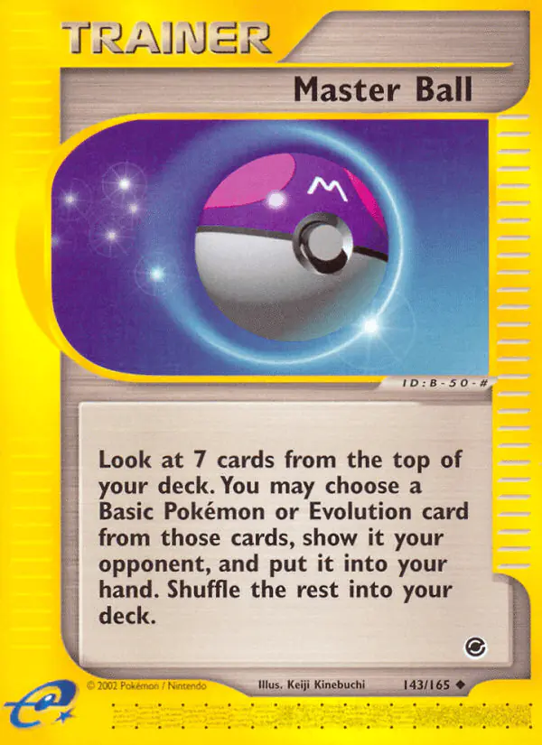 Carta Master Ball 143/165 de Expedition Base Set