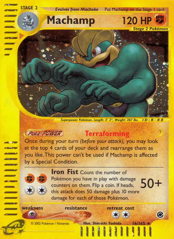 Carta Machamp 16/165 de Expedition Base Set
