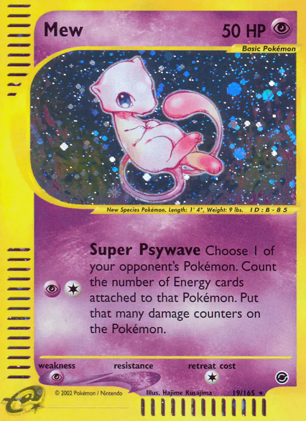 Carta Mew 19/165 de Expedition Base Set