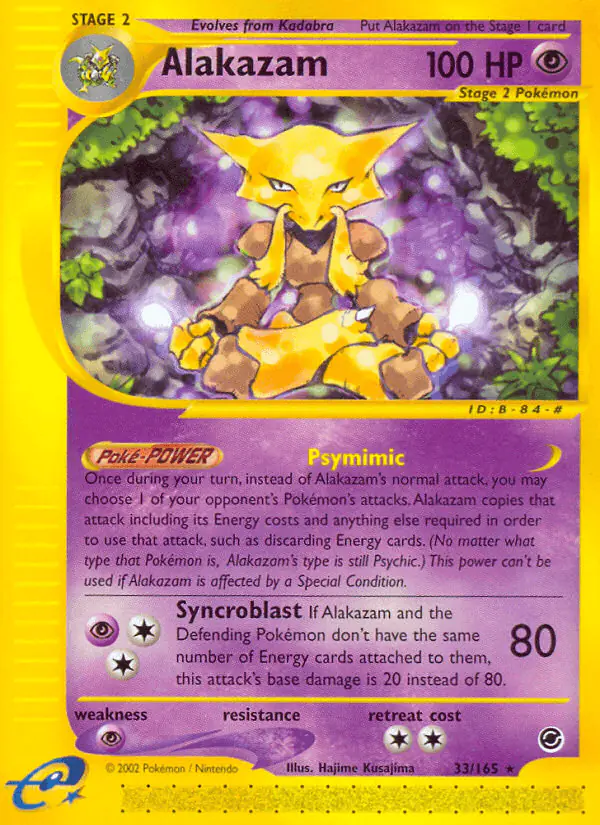Carta Alakazam 33/165 de Expedition Base Set