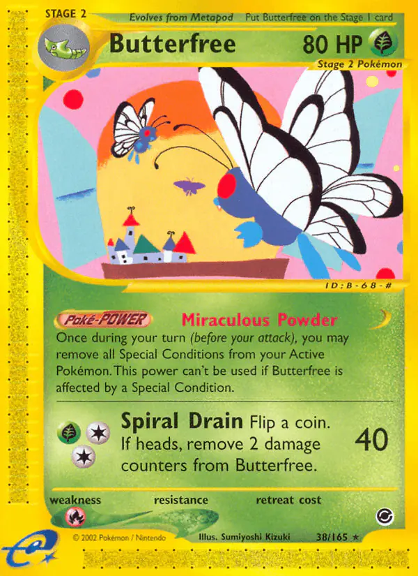 Carta Butterfree 38/165 de Expedition Base Set