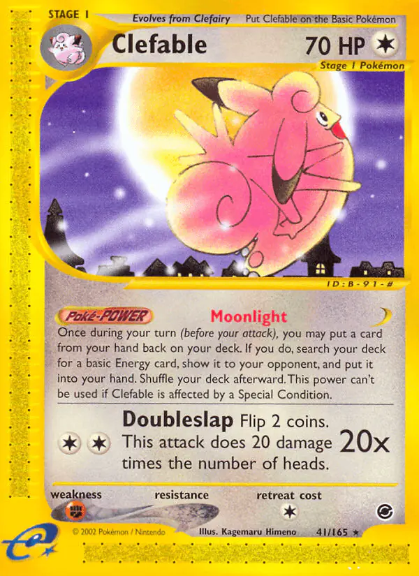 Carta Clefable 41/165 de Expedition Base Set