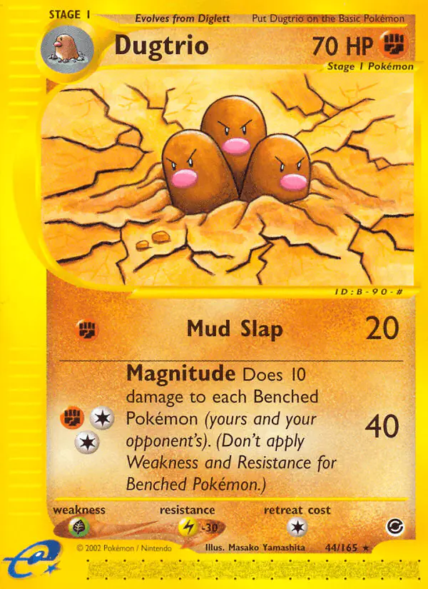 Carta Dugtrio 44/165 de Expedition Base Set