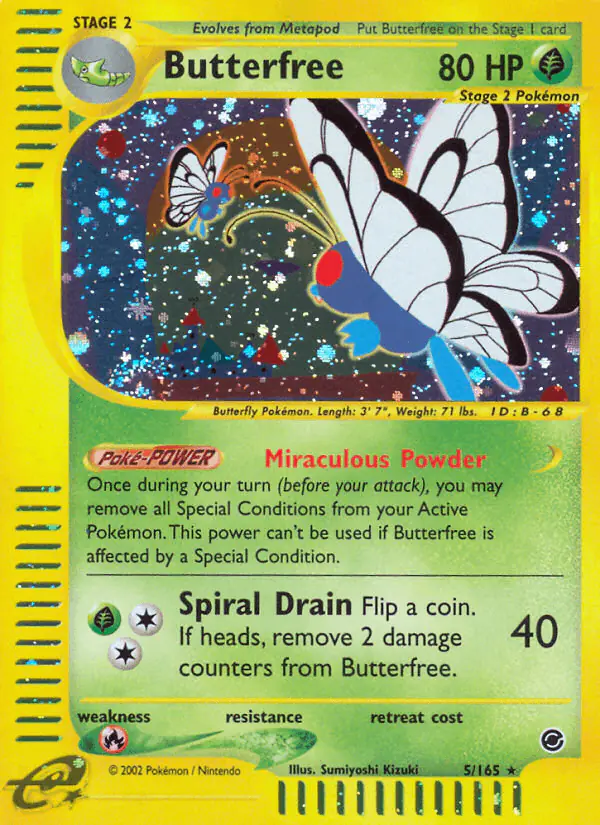 Carta Butterfree 5/165 de Expedition Base Set