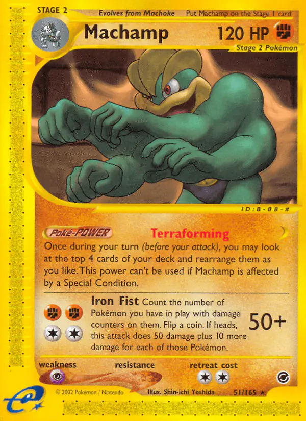Carta Machamp 51/165 de Expedition Base Set