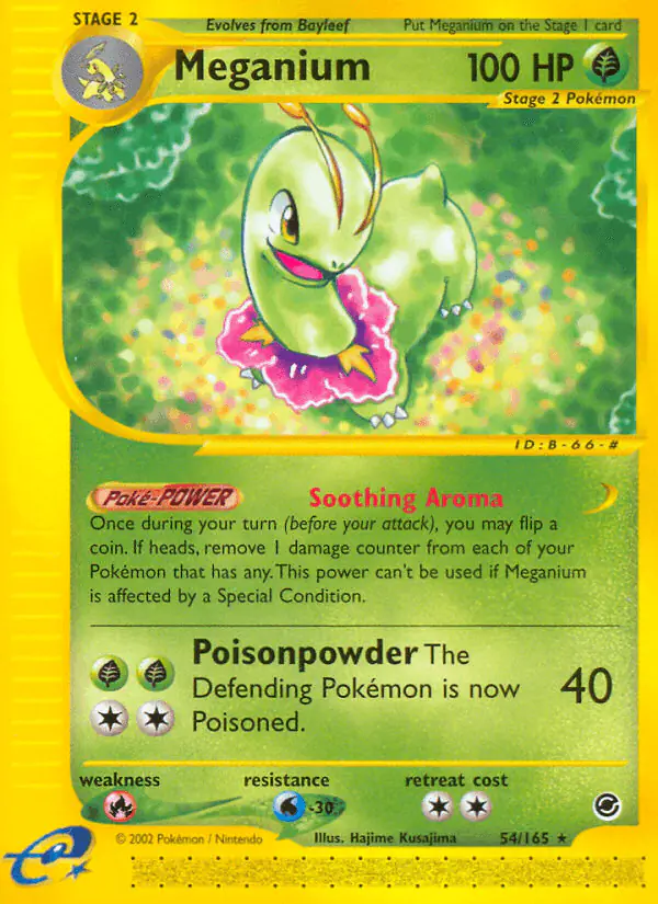 Carta Meganium 54/165 de Expedition Base Set