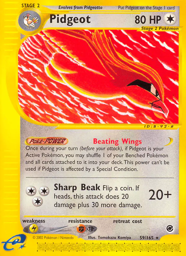 Carta Pidgeot 59/165 de Expedition Base Set